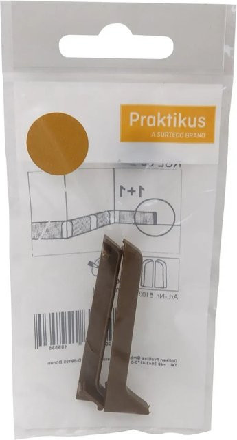 Döllken Profiles Endkappen für Kernsockelleiste 60 in Eiche Rustikal, Braun - Bild 1