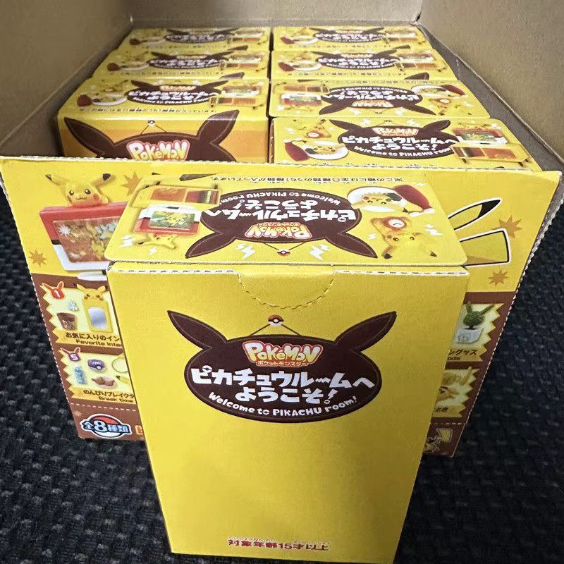 RE-MENT Pokemon Pikachu Room Decor Blind Box Anime Figur als Desktop Ornament und Mini Möbel Modell für Sammler und Kinder - Bild 4