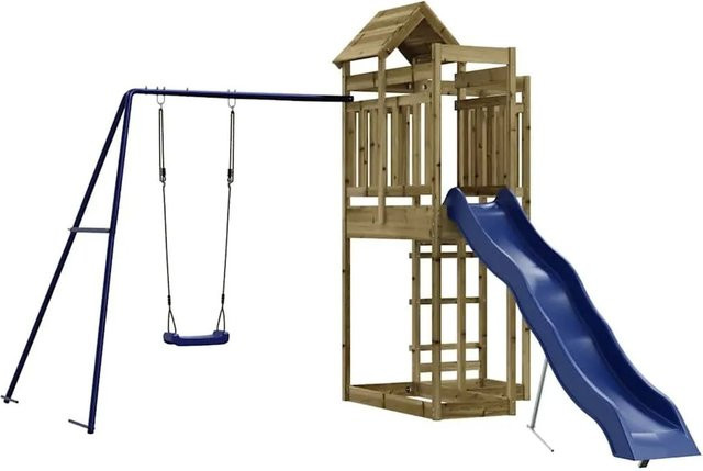 vidaXL Spielturm aus imprägniertem Kiefernholz in Blau - Bild 1