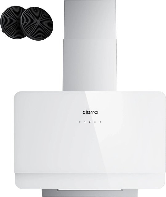 CIARRA Kopffreihaube Dunstabzugshaube VM6765CS in Silber, Breite: 60 cm, 590 m³/h, Energieeffizienzklasse A+ mit Touch-Bedienung - Bild 1