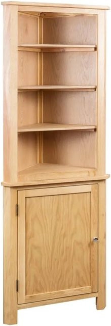 vidaXL Eckschrank aus Massivholz Eiche in Braun B: 59 cm, T: 36 cm, H: 180 cm - Bild 1
