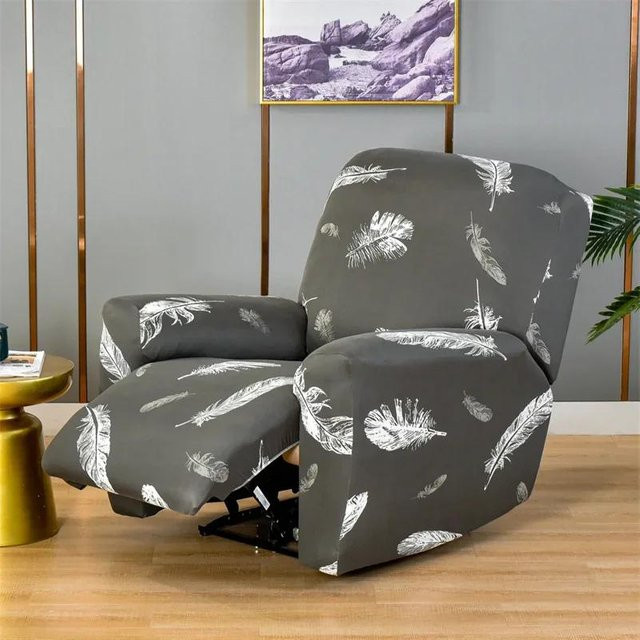 Elastischer Sesselbezug für 1-Sitzer Relaxsofas in Grau mit Stretch-Material - Bild 1