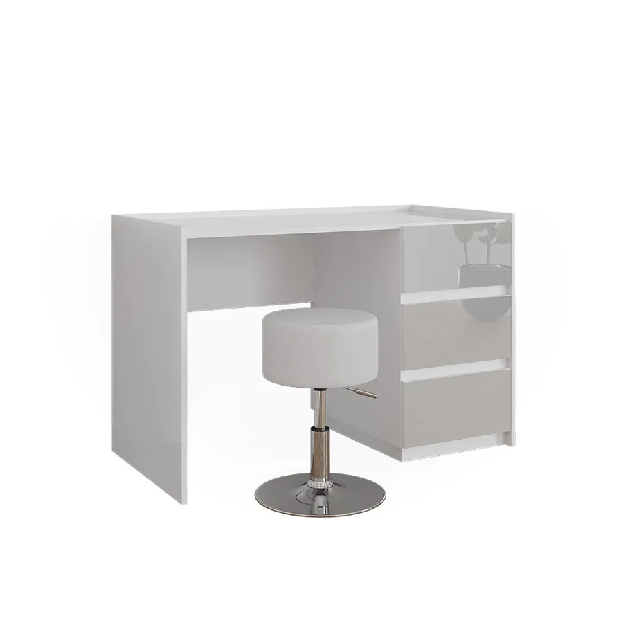 Vicco Schminktisch Marla Weiß Hochglanz mit Hocker Breite: 120 cm - Bild 2