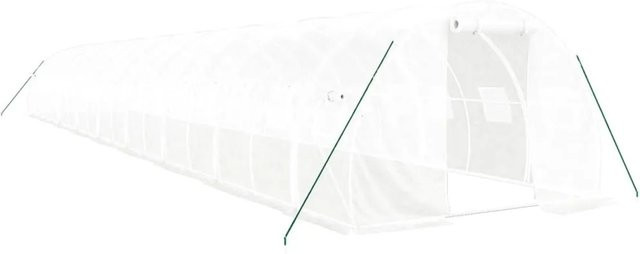 Furnicato Gewächshaus mit Stahlrahmen in Weiß, Fläche: 54 m², B/T/H: 18 x 3 x 2 m - Bild 1