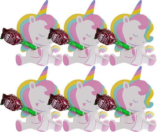 Tissy Einhorn Kartenhalter aus Papier für Kindergeburtstage und Babypartys in Mehrfarbig - Bild 1