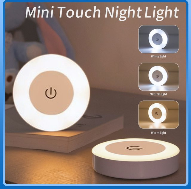 GGBEE Drahtlose LED Wandleuchte in Weiß, wiederaufladbares Nachtlicht und Leselicht mit Touch-Schalter und dimmbarer CCT-Funktion - Bild 1