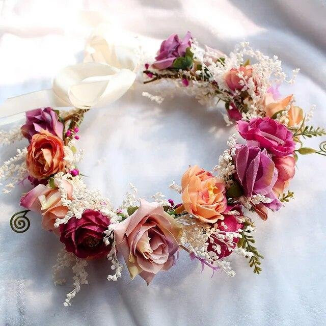 Haarkranz, Blumen, Grau, Damen, Hochzeit - Bild 1