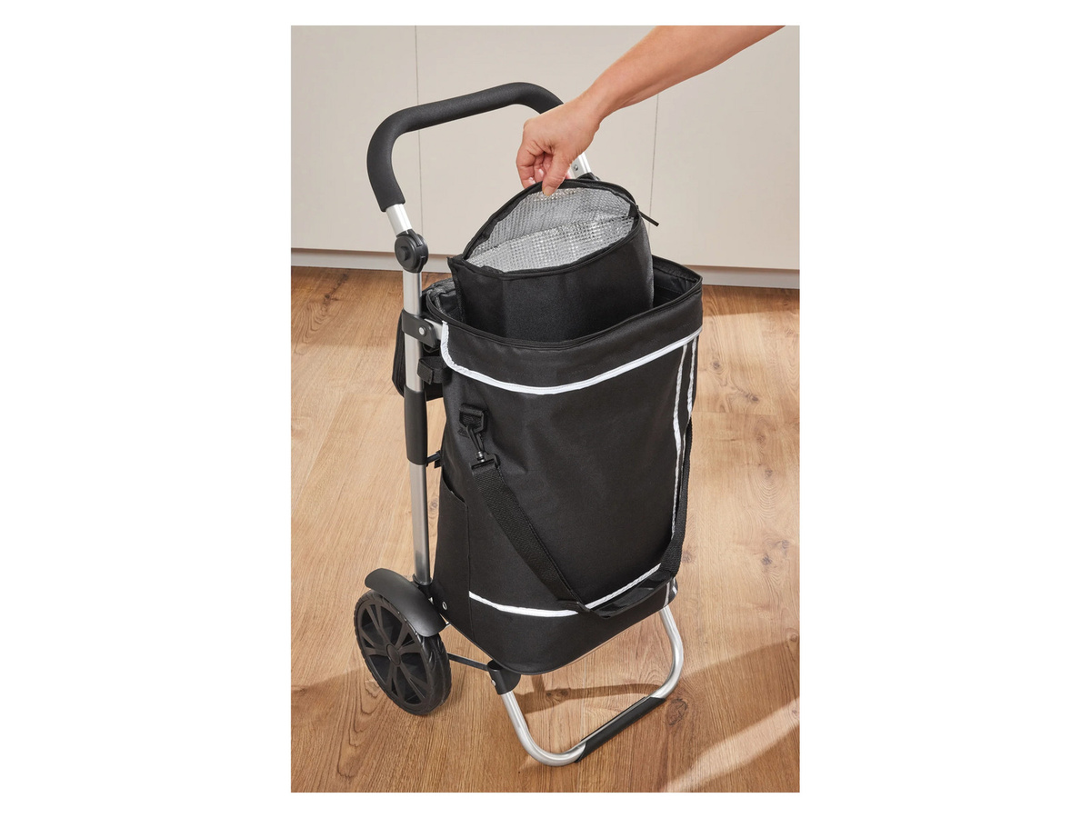 SILVERCREST Einkaufstrolley mit höhenverstellbarem Soft-Touch-Griff in Schwarz - Bild 2