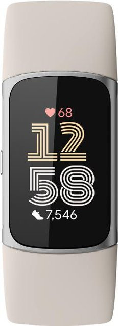 Fitbit Charge 6 AMOLED Aktivitäts-Tracker Unisex Beige Silber mit GPS und Herzfrequenzmessung - Bild 1