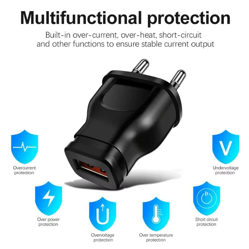 AILEHKUO Netzteiladapter 5V 1A mit US/EU-Stecker und USB-Anschluss in Schwarz - Bild 4