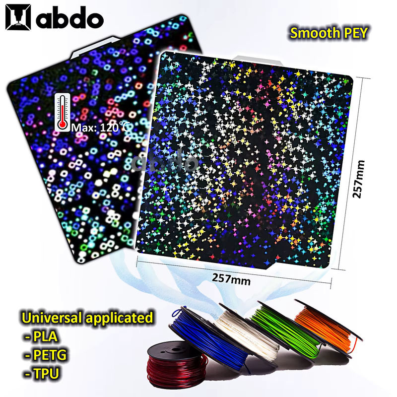 Bambu Lab Federstahlblech Bauplatte für P2S, P1S, X1, X1C und A1, Maße: 257 x 257 mm - Bild 3