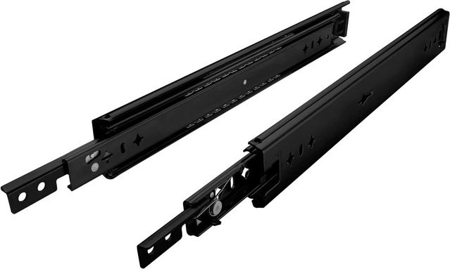 SO-TECH Schwerlastauszug VarioSlide KV2-100-H53-1100 EH in Schwarz mit Einhandverriegelung und Lock In Out, Tragkraft 100 kg, Länge: 1100 mm - Bild 1