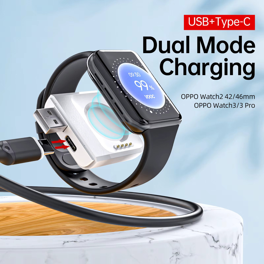SIKAI Magnetisches Mini-Wireless-Schnellladegerät Tragbare Powerbank für OPPO Watch X3 X2 X 4 Pro 3 Pro in Weiß - Bild 4