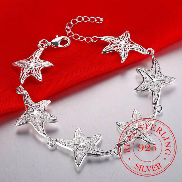 Allbestart Armband, 925 Silber, Seestern Charm, Damen - Bild 1