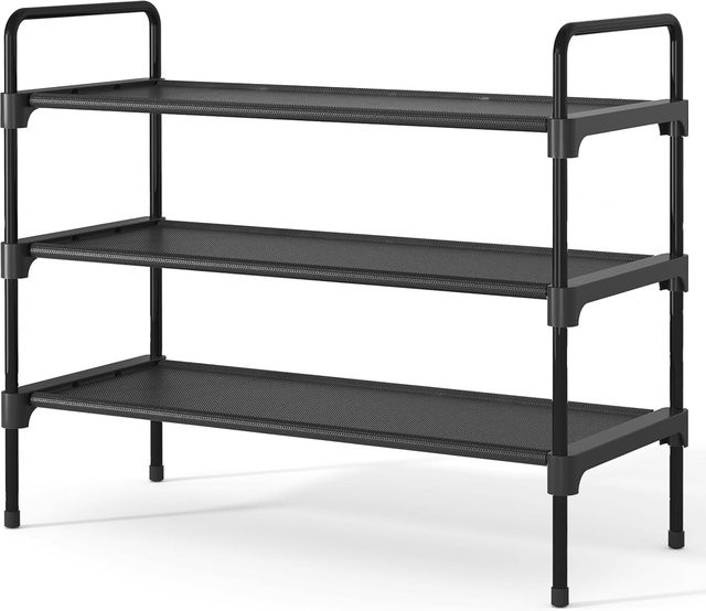 Kitsure Schuhregal für Schrank und Eingangsbereich, platzsparendes Metall-Schuhregal in Schwarz, Breite: 27,6 cm - Bild 1