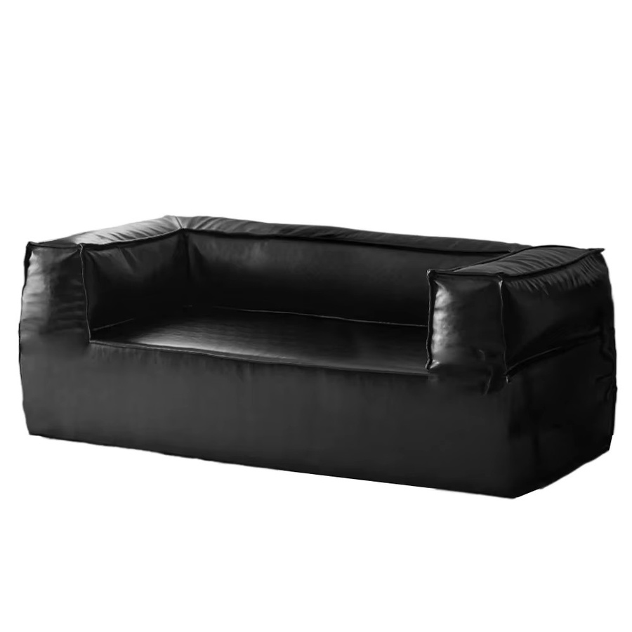 OTAUTAU 2-Sitzer Sitzsackbezug aus Kunstleder in Schwarz, Modell SF404 - Bild 6