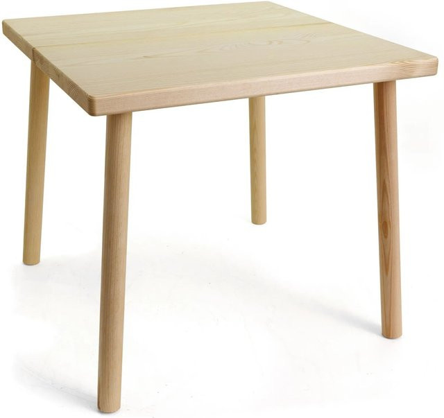 HolzFee Kindertisch aus Kiefernholz in Natur, B/T/H: 55 x 55 x 50 cm - Bild 1