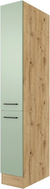 Flex-Well Küchenapothekerschrank Cara in Schilfgrün matt und Artisan Eiche, B/T/H: 30 x 57 x 200 cm - Bild 1