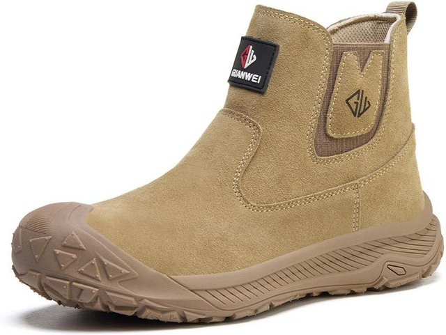 Herren Sicherheitsstiefel aus Leder in Beige mit Stahlkappe und Zealous Sole, Größe 46 - Bild 1
