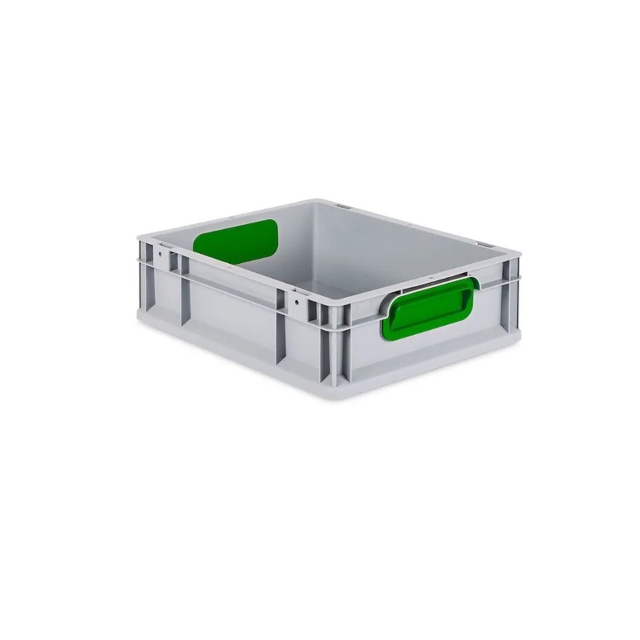 PROREGAL Eurobox Nextgen Color Transportbox mit Griffen, Grün, H x B x T: 12 x 30 x 40 cm, 11 Liter - Bild 2