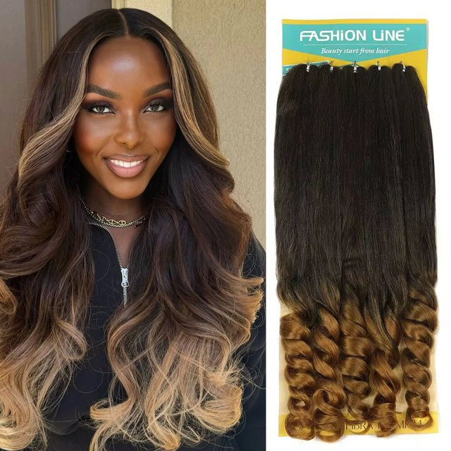 Booming Hair Haarverlängerung, synthetisch, lockig, Ombre, Damen - Bild 1