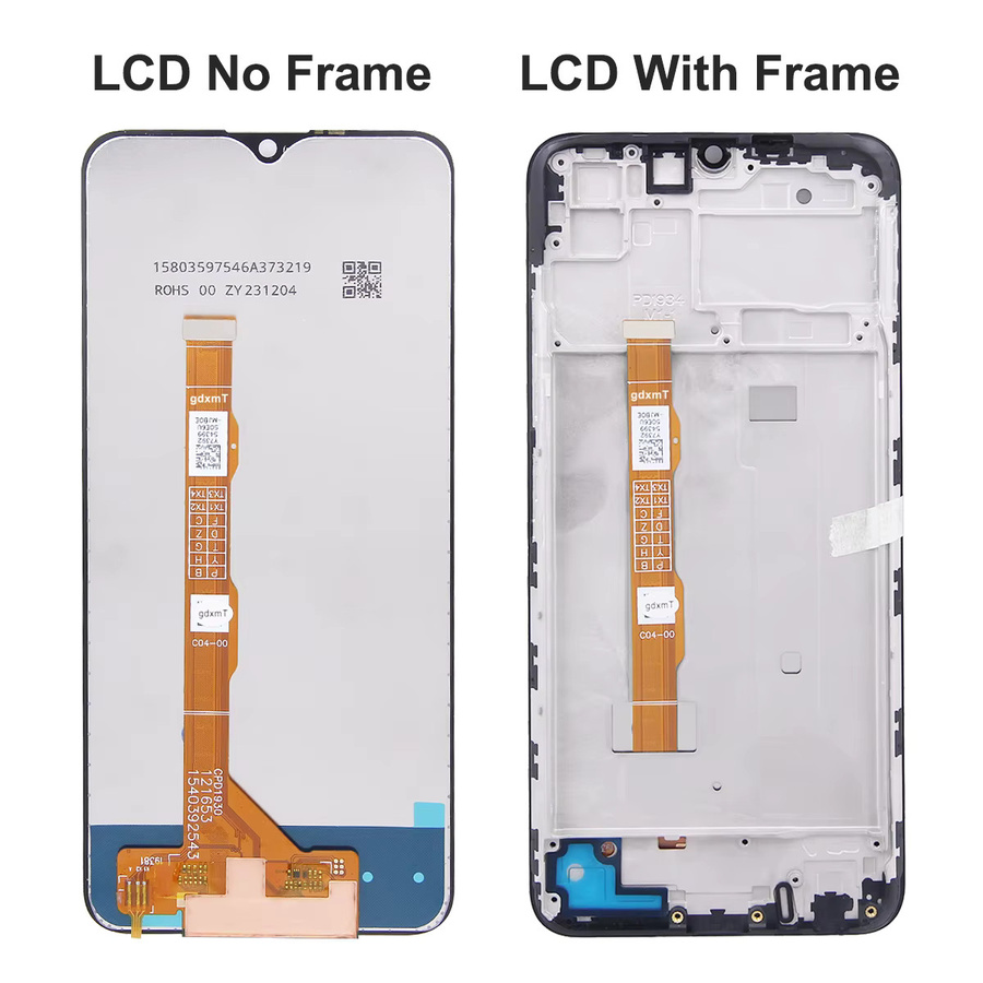 Vivo Y19 1915 LCD Display Touchscreen Digitizer Montage mit Rahmen in Schwarz, 6,53 Zoll Ersatzbildschirm für dein Handy - Bild 3