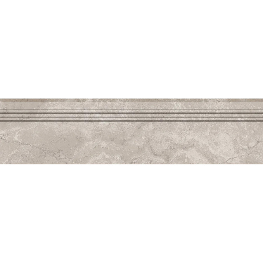 Feinsteinzeug Trittstufe Massa Grigio von UNITED TILE UND MOSAIC, grau, glasiert, Lappato, Rektifiziert, Breite: 30 cm, Länge: 120 cm - Bild 2