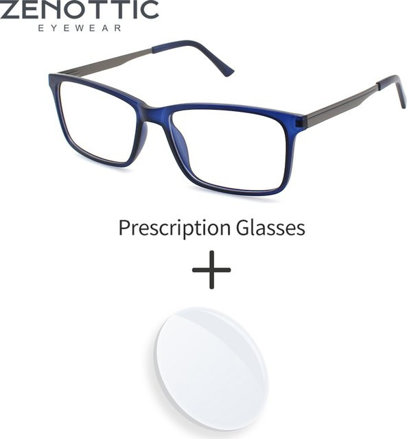 ZENOTTIC Square Korrektionsbrille, Vollrand, Blau, Herren - Bild 1