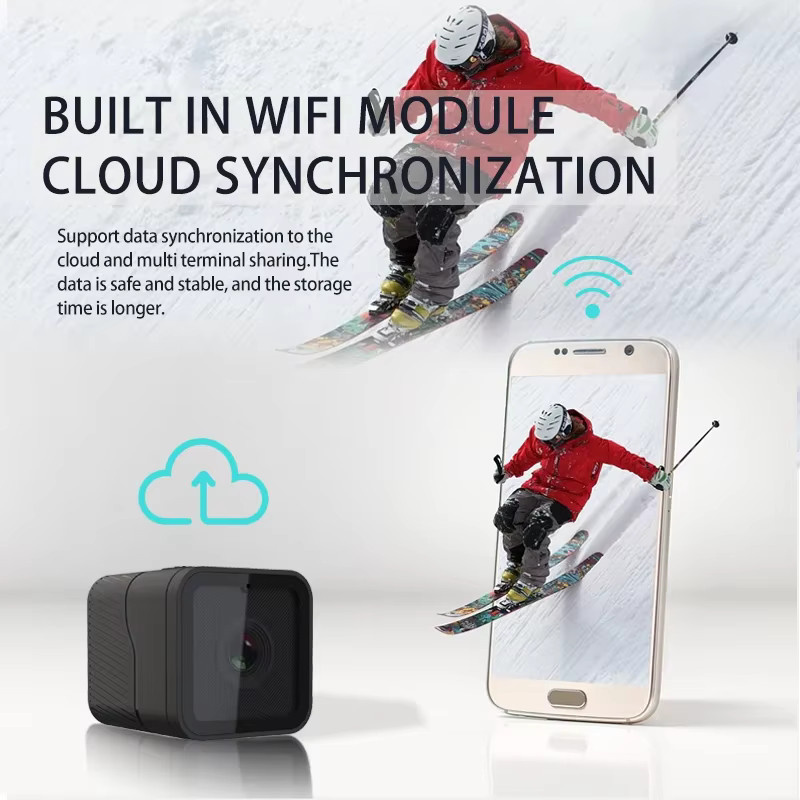POVCAN Action Camera WiFi Mini-DV Kamera 1080P Schwarz - Bild 4
