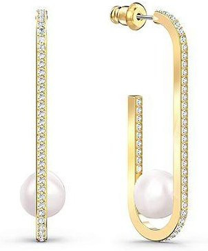 Swarovski Steckerohrringe, Kristall, Gold, Damen - Bild 1
