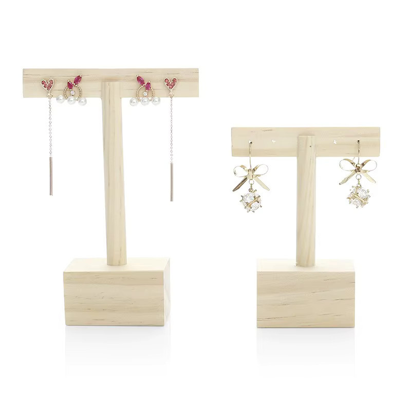Ohrring Display Stand, T-förmig, Holz, Unisex - Bild 1