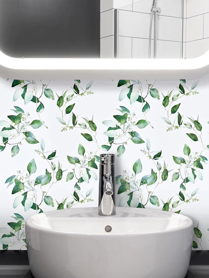Selbstklebende Tapete von Wokhome mit Blumen- und Pflanzenmuster in Multicolour, wasserdichter PVC-Wandaufkleber im skandinavischen Design für Möbel und Schranktüren - Bild 5