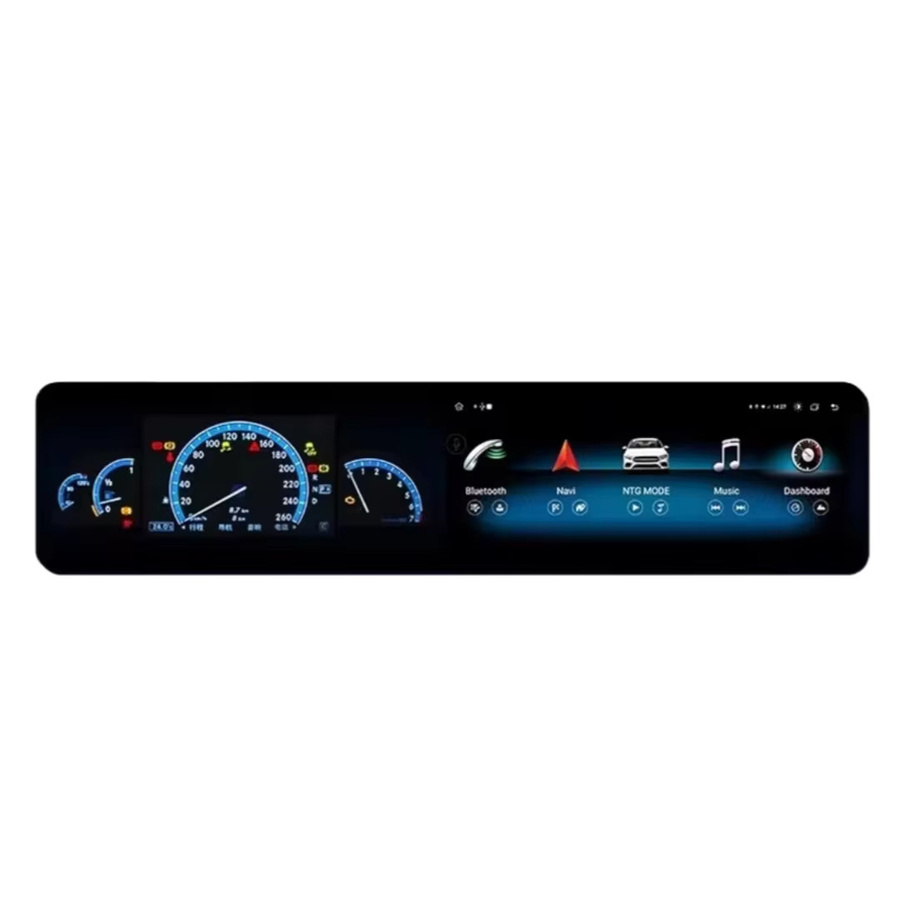 YANFU Dual Screen Android Multimedia Video Player mit Carplay, GPS und Navigation für Mercedes Benz C Klasse W204 2011-2014, Schwarz - Bild 7