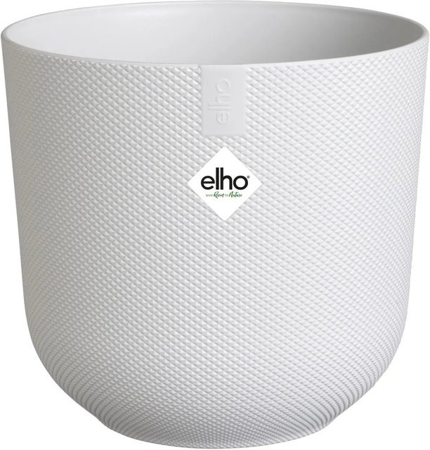 Elho Blumentopf Jazz Weiß Seidenglanz mit natürlichem Muster, Durchmesser: 18,9 cm, Höhe: 17,6 cm - Bild 1