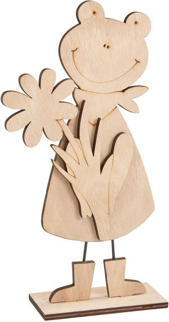 VBS Frosch Froggi Tischdeko aus Sperrholz in Beige - Bild 1