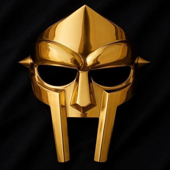 ROYAL HANDICRAFT MF DOOM Metallmaske, goldgelb - Bild 1