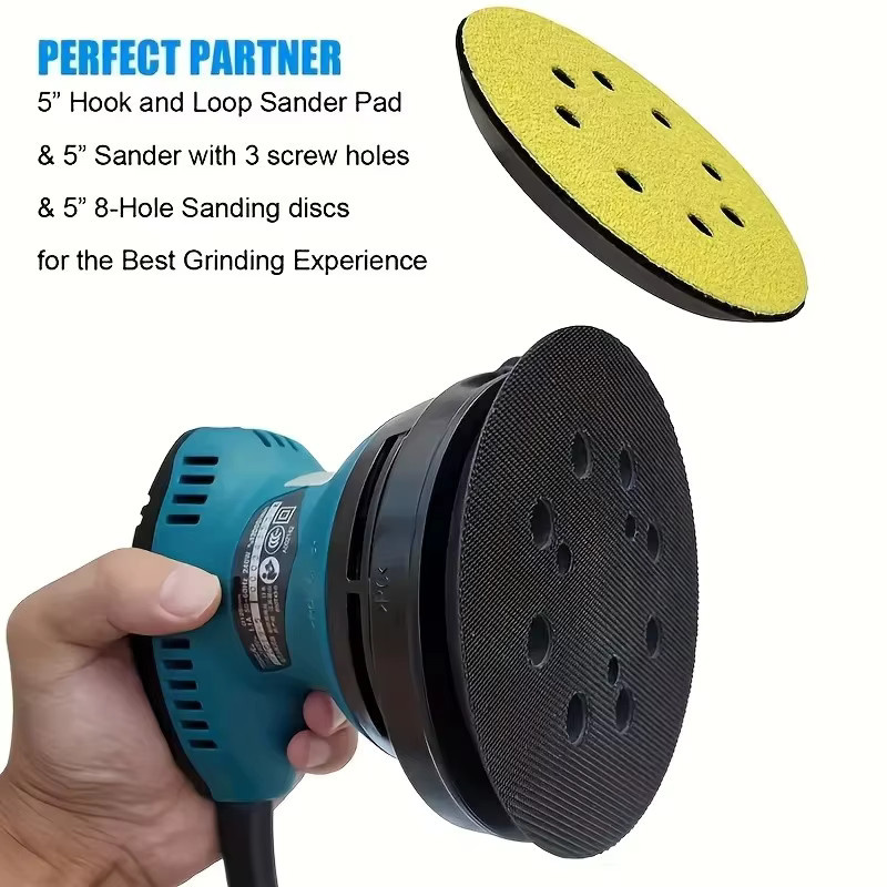 Makita 8-Loch-Schleifpad Ersatz-Hakenring mit 5 Zoll Durchmesser für Exzenterschleifer BO5010 und BO5030/K - Bild 5