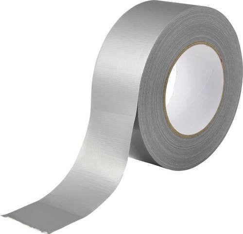 TOOLCRAFT Gewebeklebeband Silber, Breite: 50 mm, Länge: 50 m - Bild 1