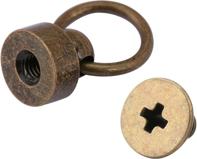 Igeteck Nieten Befestigungen Set für Lederhandwerk und DIY-Projekte, 20 Stück, Bronze, Höhe: 8 mm - Bild 1
