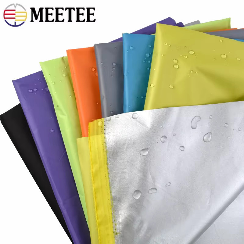 Meetee Ripstop-Stoff aus Polyester, wasserdicht und silberbeschichtet, Farben: Silber, Grün, Mehrfarbig, B/H: 100-500 x 148 cm - Bild 2
