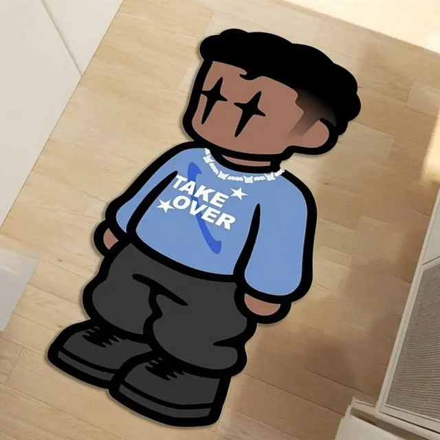 VIKAMA Cartoon-Trend-Teppich für Kinder in Multicolour, weich, warm und geräuschreduzierend, ideal für Flur und Schlafzimmer - Bild 1