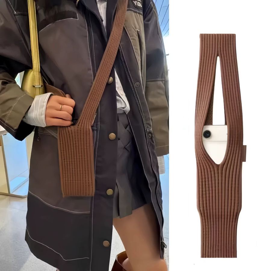 Modische Strick-Handytasche für Apple iPhone 17 Pro Max, iPhone 17 Pro und iPhone 17 in Grün, 2,63 Zoll - Bild 4