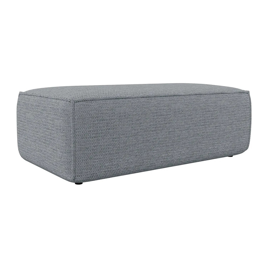 Sitzhocker Amelia von Vente-unique in Grau mit Strukturstoff, Breite: 102 cm - Bild 2