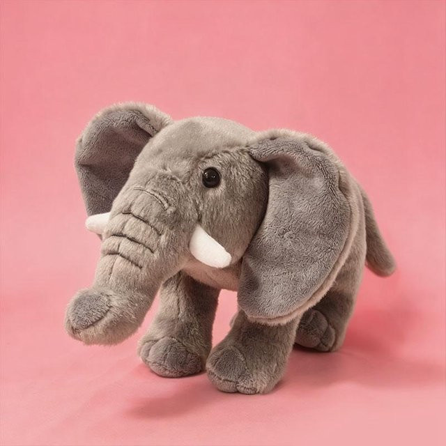 Yiran toy Stehende Tiere Plüschtiere, Zebra Elefant, 15-30cm - Bild 1