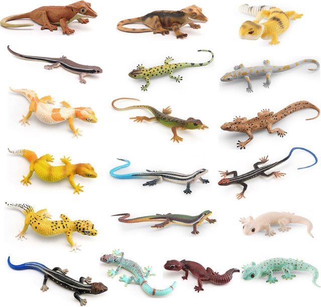 SODOFIGURES Leopard Gecko Modellfigur aus Kunststoff für Dekoration und Spielzeug - Bild 1