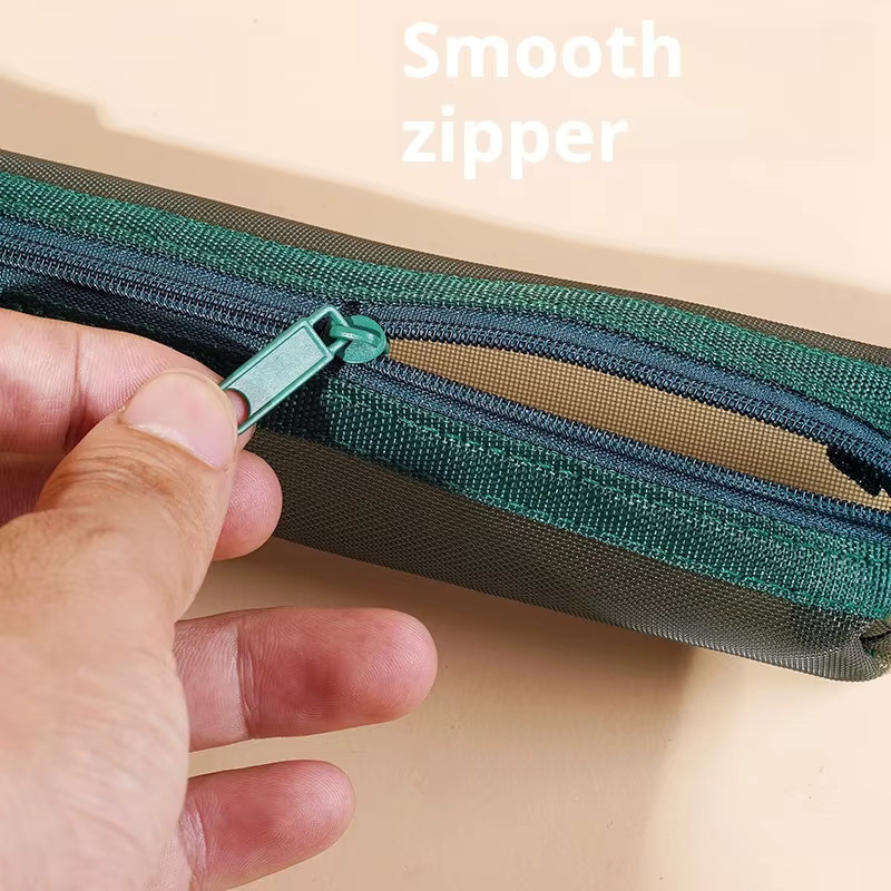 Grid Federmäppchen Organizer Blau mit Reißverschluss als tragbares Multifunktions-Etui für Schulbedarf - Bild 4