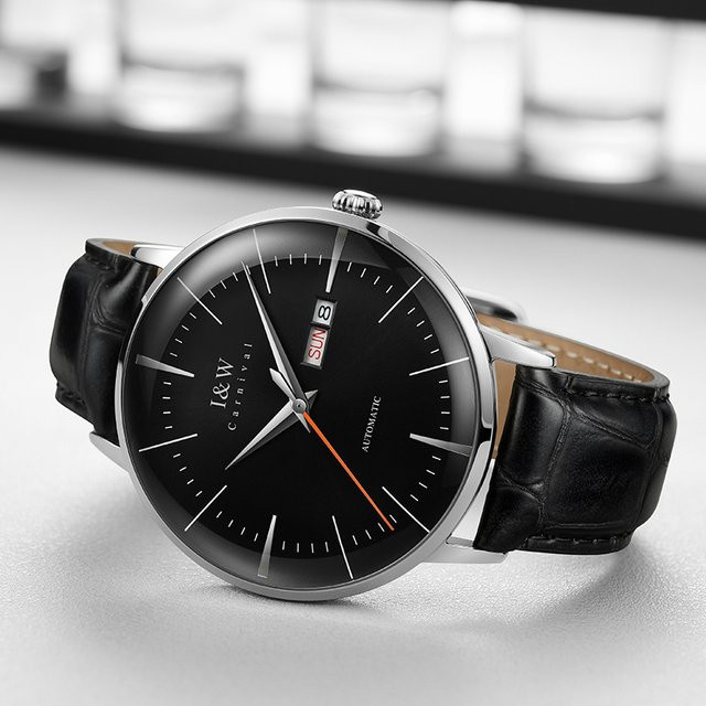 MIYOTA Armbanduhr, Automatik, Saphirglas, Edelstahl, Leder, Herren - Bild 1