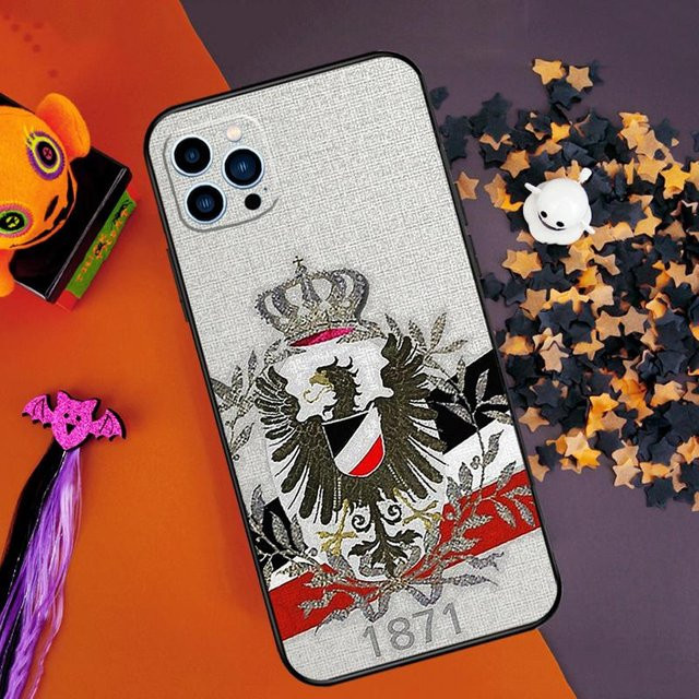 Stoßstangen Hülle Deutsches Kaiserreich Flagge für iPhone 14 15 16 Pro Max 11 12 13 Pro Max Mini XR 16e 15 Plus in Multicolour - Bild 1