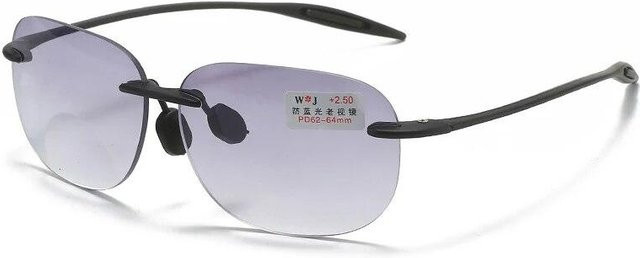 Binchi Outdoor Equipment 3-in-1-Multifunktions-Lesebrille, Sonnenbrille, Unisex, randlos, oval, plastic, gray - Bild 1