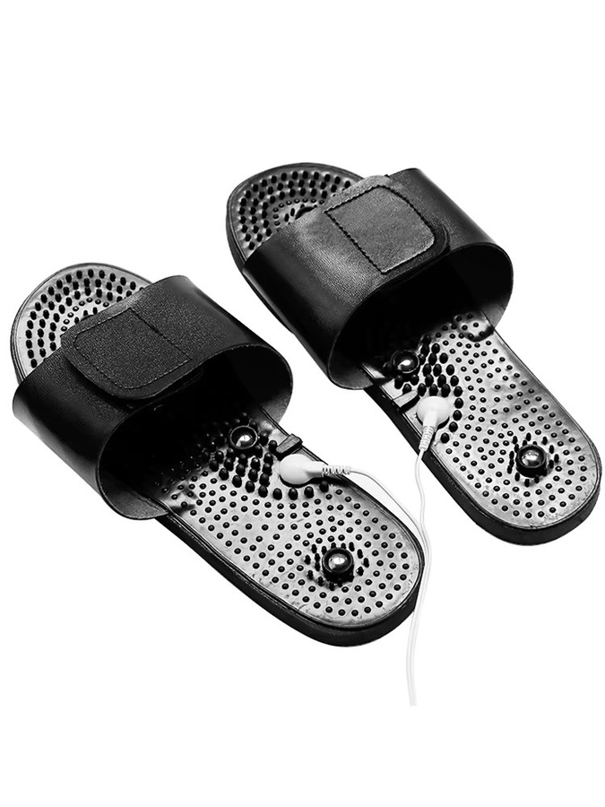 Raiuleko Elektrische TENS-Muskelmassage-Slipper für EMS-Puls-Akupunkturstimulation in Schwarz - Bild 6